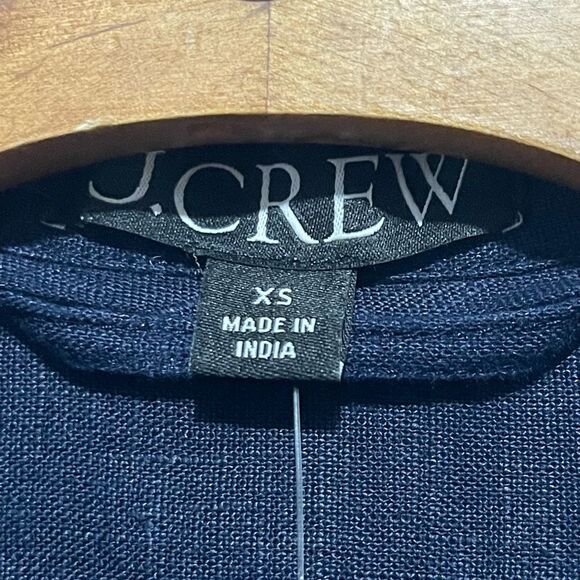 J. Crew NWT Capitaine Shirtdress in Navy Linen Size XS - Belt Not Included - Picture 9 of 11
